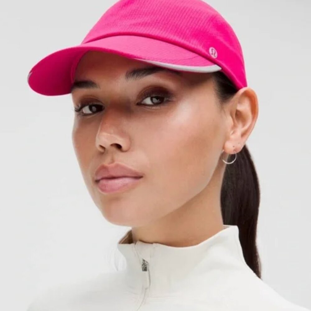 NWT lululemon Fast and Free Running Hat *WovenAir in Passionate Pink - Size L/XL